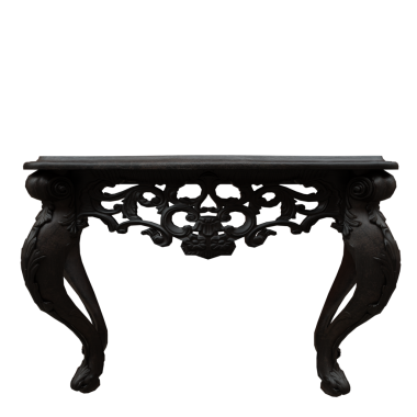 3D koyu Viktorya dönemi ahşap masası şeffaf arkaplanda izole edildi