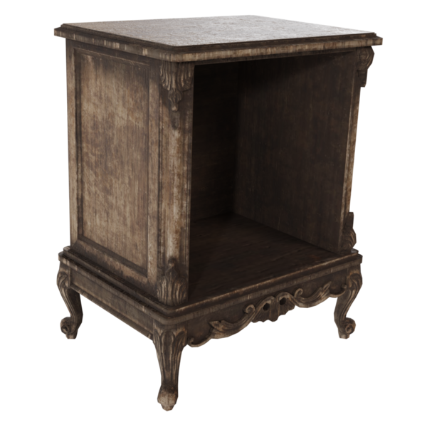 3 boyutlu ahşap dolap şeffaf arkaplanda izole edildi