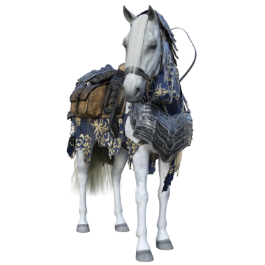 3 boyutlu zırhlı şövalye atı şeffaf arka planda izole edilmiş.