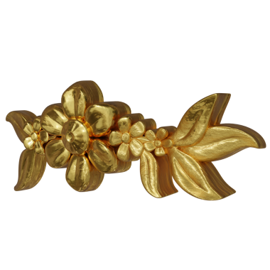 Şeffaf arkaplanda izole edilmiş 3D altın süs