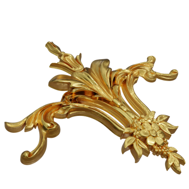 Şeffaf arkaplanda izole edilmiş 3D altın süs