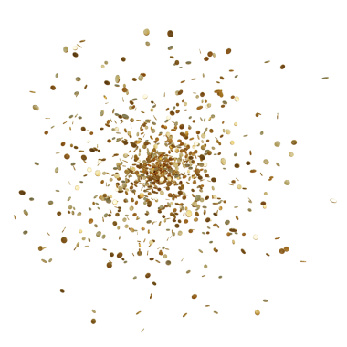 Şeffaf arkaplanda izole edilmiş 3D yüzen altın sikkeler