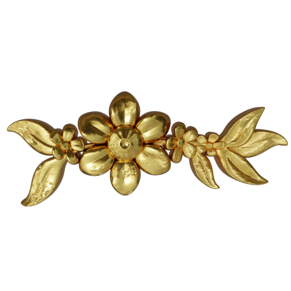 Şeffaf arkaplanda izole edilmiş 3D altın süs