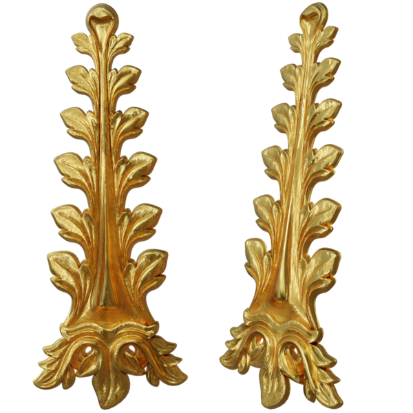 Şeffaf arkaplanda izole edilmiş 3D altın süs