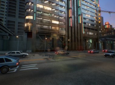 Gökdelenli 3D kentsel yol 