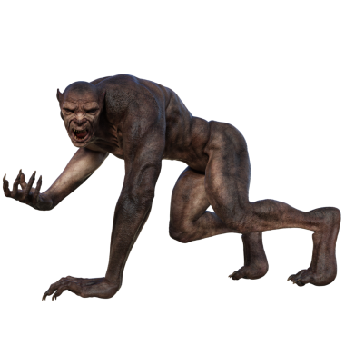 Saydam arkaplanda izole edilmiş 3 boyutlu fantezi canavarı.