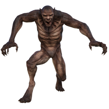 Saydam arkaplanda izole edilmiş 3 boyutlu fantezi canavarı.