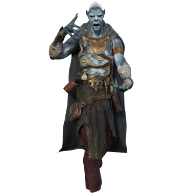 3 boyutlu, saydam arkaplanda izole edilmiş fantezi mumya karakteri