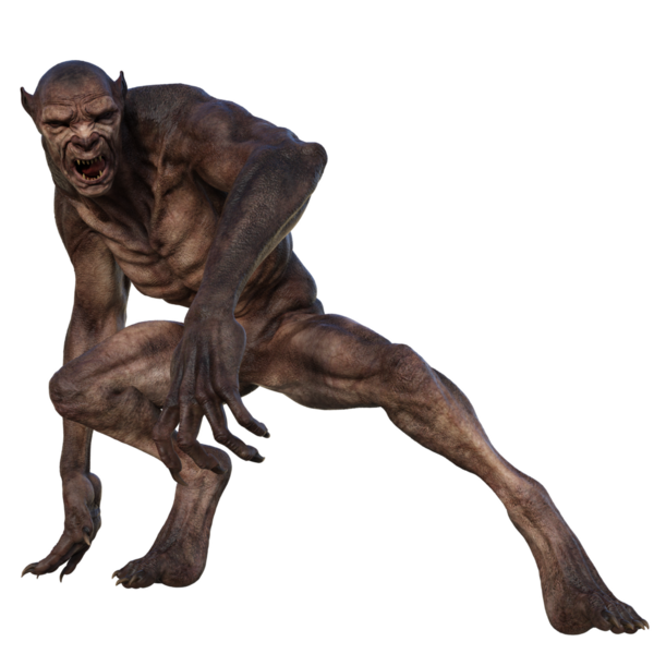 Saydam arkaplanda izole edilmiş 3 boyutlu fantezi canavarı.