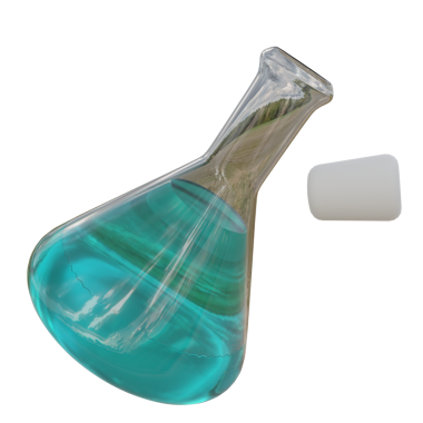 3 boyutlu sihirli iksir şişesi şeffaf arka planda izole