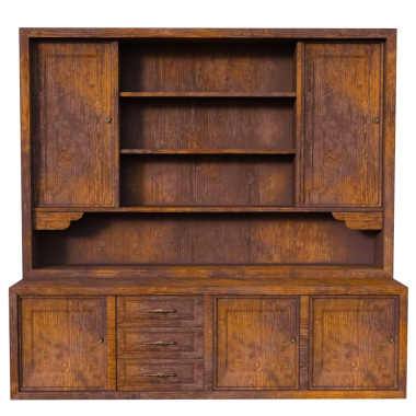 3D eski ahşap boş kitap şeffaf arka planda kendini izole