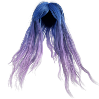 Şeffaf arkaplanda 3 boyutlu peruk izole edildi