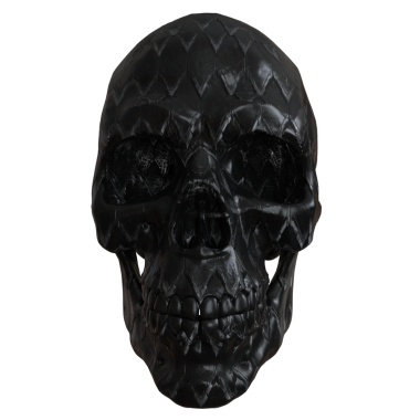 3D oluşturulmuş fantezi kafatası desteği şeffaf arkaplanda izole edildi