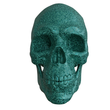 3D oluşturulmuş fantezi kafatası desteği şeffaf arkaplanda izole edildi