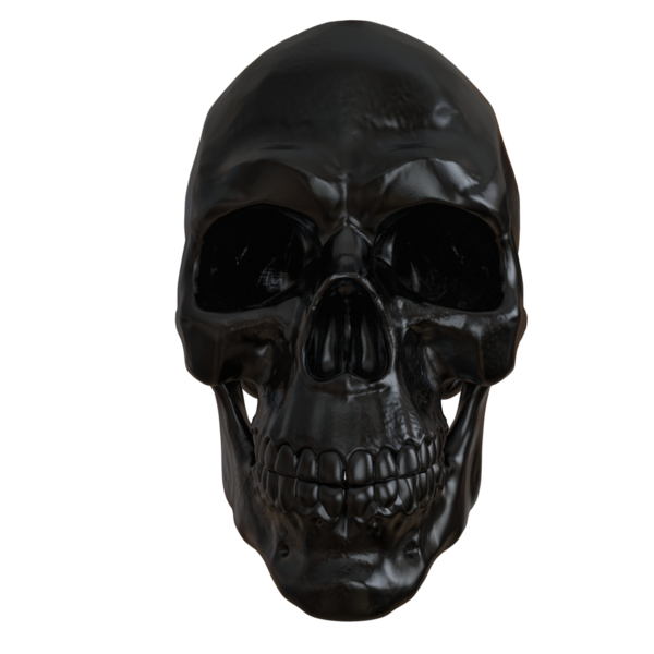 3D oluşturulmuş fantezi kafatası desteği şeffaf arkaplanda izole edildi