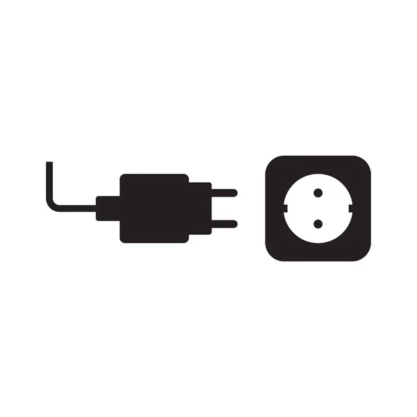 Elektrik Eklentisi ve Soket ana tasarım vektör silueti simgesini sökün