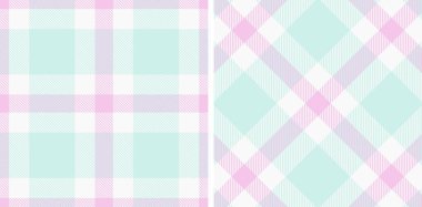 Neon Soluk Soluk Gri, Kusursuz Tartan Soluk Leylak aksanıyla Kumaş Tasarımı