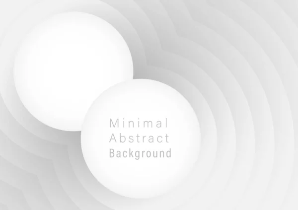 Fond Géométrique Abstrait Dégradé Gris Blanc Forme Circulaire Multicouche Modèle — Image vectorielle