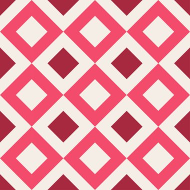 Soyut geometrik desen, elmas şekil, kırmızı renk arkaplan, afiş, poster şablonu