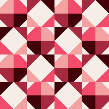 Soyut geometrik desen, kare şekil, kırmızı renk arkaplan, pankart, poster şablonu