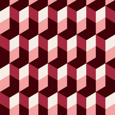 Soyut geometrik desen, altıgen şekli, arkaplan, pankart, poster için kırmızı renksiz illüstrasyon şablonu