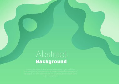 Abstract fluid gradient background, green gradient color, multi layer vector background illustration template for website, banner, poster, backdrop