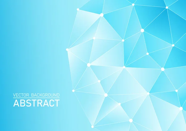 Abstrait Polygone Fond Bleu Dégradé Couleur Espace Texte Modèle Géométrique — Image vectorielle