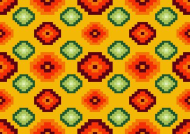 soyut dikişsiz arkaplan, turuncu, sarı ve yeşil renkler, duvar kağıdı için geometrik şablon, poster.