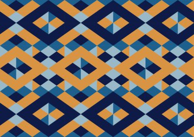 soyut elmas şekilsiz desen arka plan, mavi ve sarı renkler, duvar kağıdı için geometrik şablon, poster.