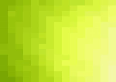 Soyut pikseller deseni. Geometrik mozaik zemin, yeşil renk gradyanı. Duvar kağıdı, ambalaj kağıdı, web pankartı, web sitesi, poster için vektör illüstrasyon şablonu.