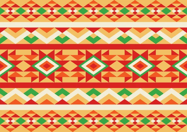 Εθνοτική Αφηρημένη Samless Μοτίβο Γεωμετρικά Τρίγωνα Σχήμα Φόντο Πορτοκαλί Κόκκινο — Διανυσματικό Αρχείο