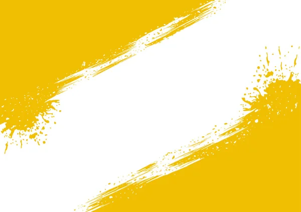 Abstrakte Grunge Textur Hintergrund Notleidende Grenze Raue Kante Rahmen Gelbe — Stockvektor