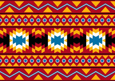 soyut etnik iz, geometrik şekil arkaplan, kırmızı, sarı ve siyah renkler, duvar kağıdı, giysi, halı, ambalaj, kumaş, tekstil için tasarım şablonları