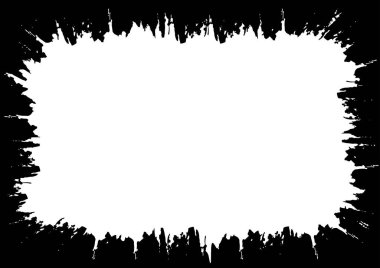 Soyut grunge doku arka planı, sıkıntılı sınır, kaba kenar çerçeve, siyah ve beyaz renk, pankart, web sitesi, poster, duvar kağıdı için vektör ilüstrasyon şablonu.