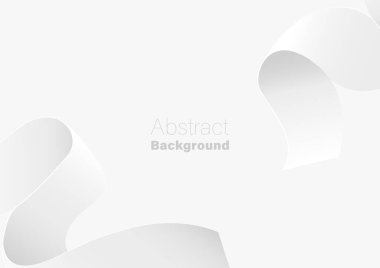 beyaz girdap kurdelesi ve afiş afişi kapağı için soyut gri arkaplan tasarım şablonu