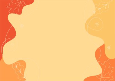 soyut sonbahar temalı arkaplan karalama organik vektör illüstrasyon doğa duvar kağıdı şablonu