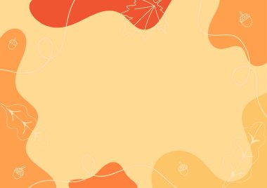 soyut sonbahar tema vektörü arka plan karalama organik şekil illüstrasyon duvar kağıdı şablonu