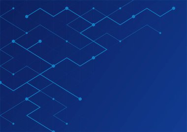 Devre kartı dokusu vektör çizimi şablonu büyük veri ai kavramı ile soyut mavi arkaplan