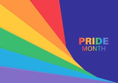 Renkli gökkuşağı çizgileri arkaplan gurur ayı temalı duvar kağıdı afişi