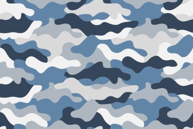 Ordu donanması kamuflaj desensiz arka plan vektör dokusu ordu kamuflaj üniforması mavi renkler