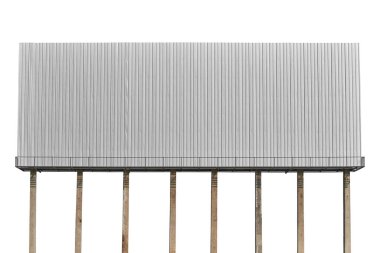 Billboard blank for design isolated on white background. Clipping path
