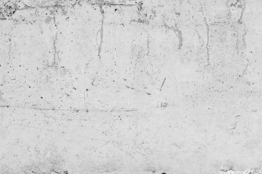 Duvarın arkası beton. Eski çimento dokusu çatlamış, beyaz, gri eski duvar kağıdı soyut grunge arkaplan