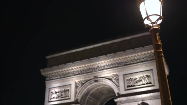 Arc Triomphe Champs Elysees — Stockvideo