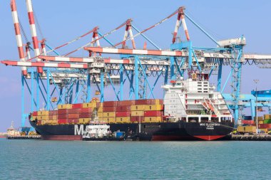 MSC Mega Konteynır Gemisi Hayfa nakliye limanına yanaştı.