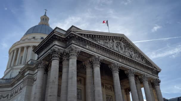 Facade Pantheon Monument Latin Quarter Paris France — 비디오