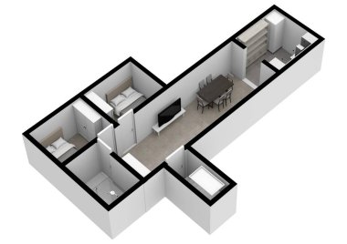 Sığınak. Sığınak. Sığınak planı. Sığınak planı. 3B illüstrasyon.