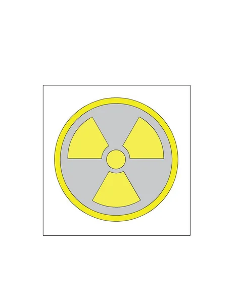 Radiation symbol. Radiation yellow and black sign board with symbol. Radioactive icon.