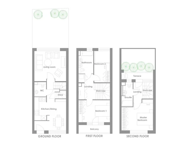 Apartment plans. House room layout. Home floorplan. Architecture plan of apartment interior project.