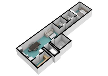 Sığınak. Sığınak. Sığınak planı. Sığınak planı. 3B illüstrasyon.