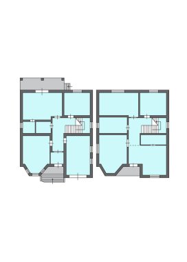 Otomatik Odaklama çizimi. Kat planı. İç mekan. Gayrimenkul için 2D kat planı. Ev planı. Ev ortamının 3 boyutlu tasarımı. Kat planı. 2D kat planı. Siyah & beyaz kat planı.